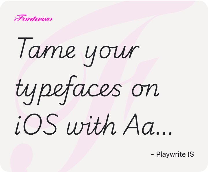 Playwrite IS specimen