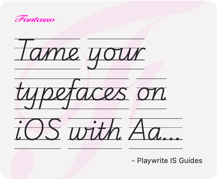 Playwrite IS Guides specimen