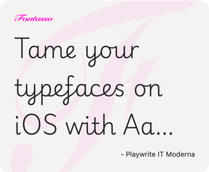 Playwrite IT Moderna specimen