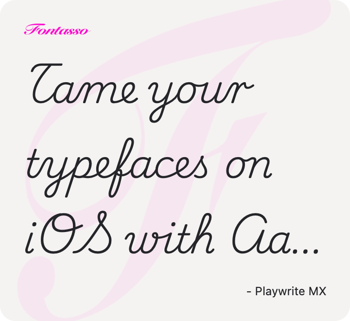 Playwrite MX specimen