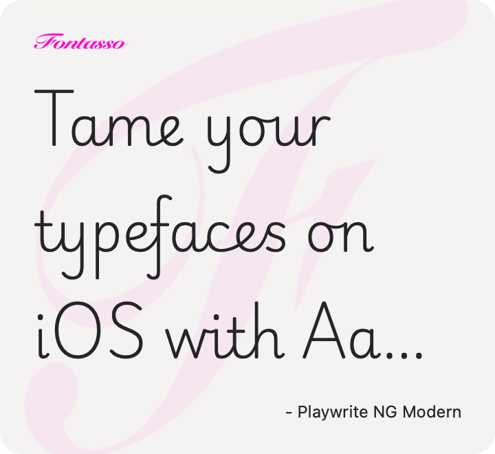 Playwrite NG Modern specimen