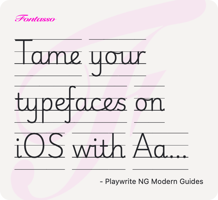 Playwrite NG Modern Guides specimen