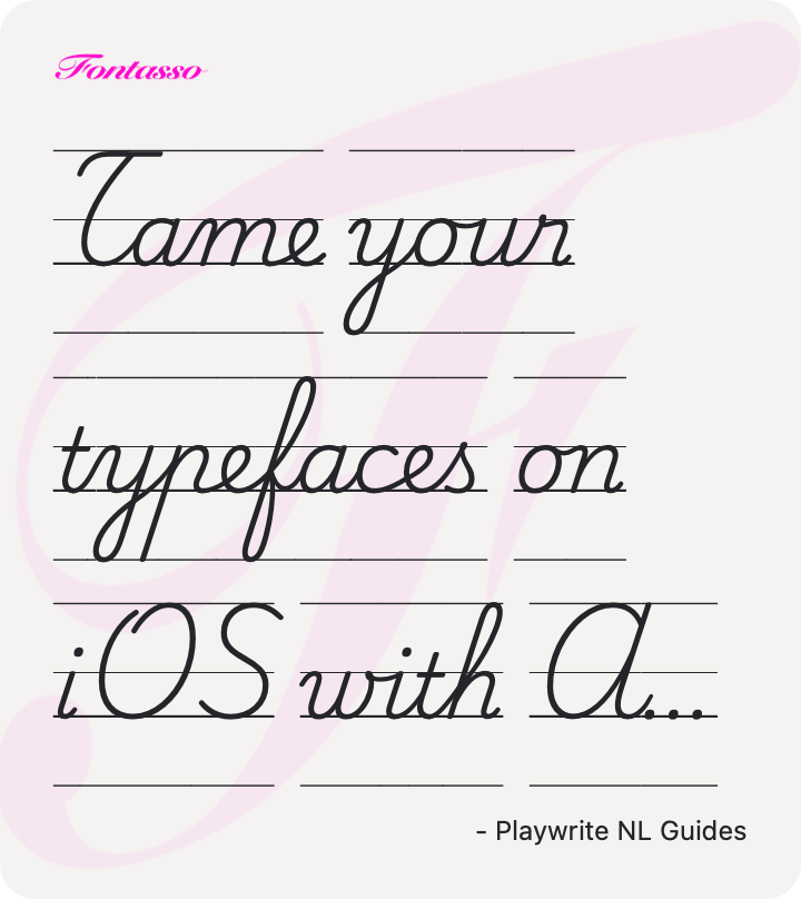 Playwrite NL Guides specimen