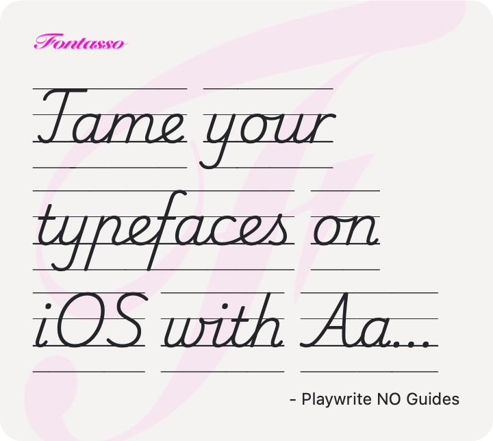 Playwrite NO Guides specimen