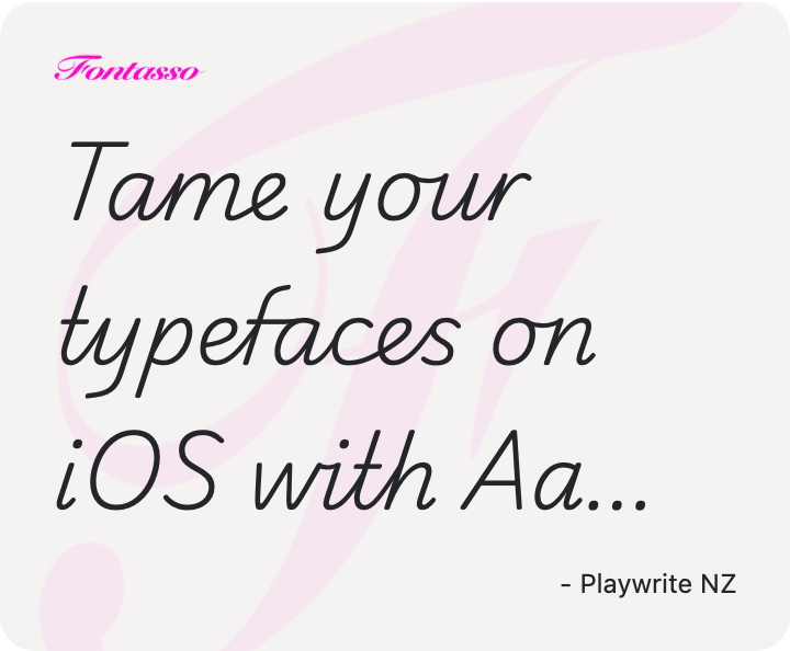 Playwrite NZ specimen
