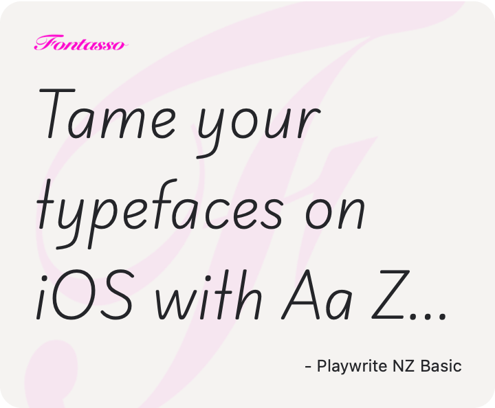 Playwrite NZ Basic specimen