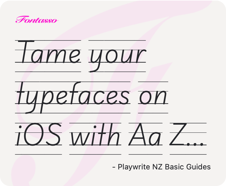 Playwrite NZ Basic Guides specimen