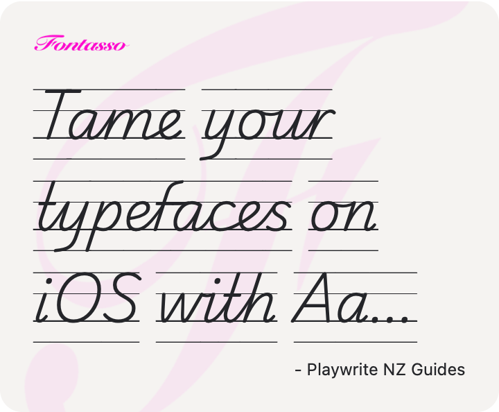 Playwrite NZ Guides specimen