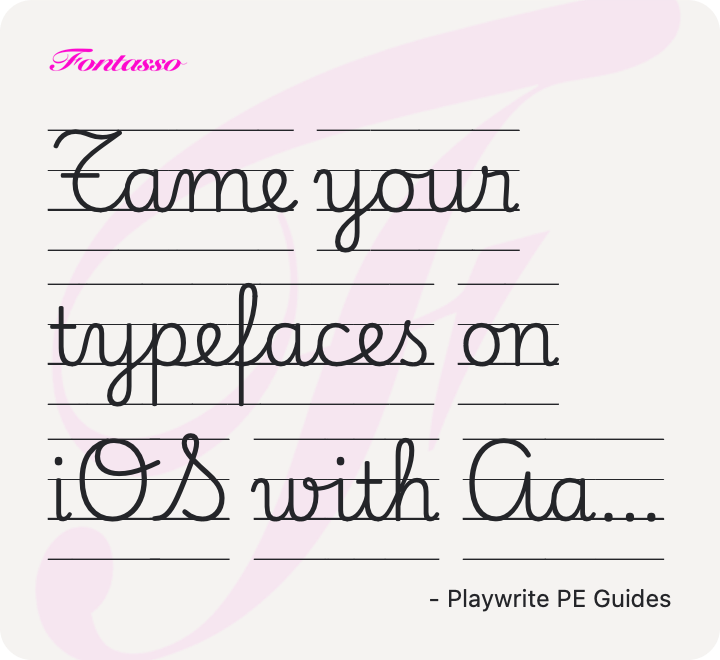 Playwrite PE Guides specimen