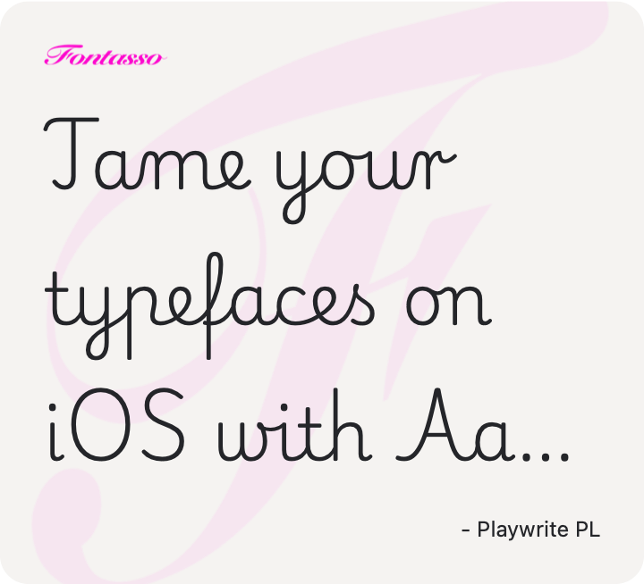 Playwrite PL specimen