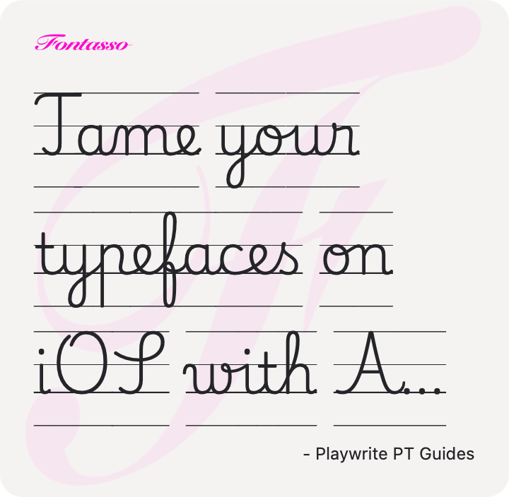 Playwrite PT Guides specimen