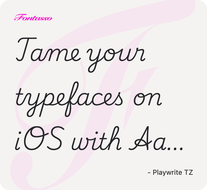 Playwrite TZ specimen
