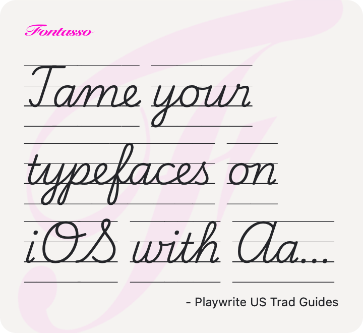 Playwrite US Trad Guides specimen
