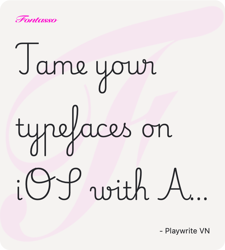 Playwrite VN specimen