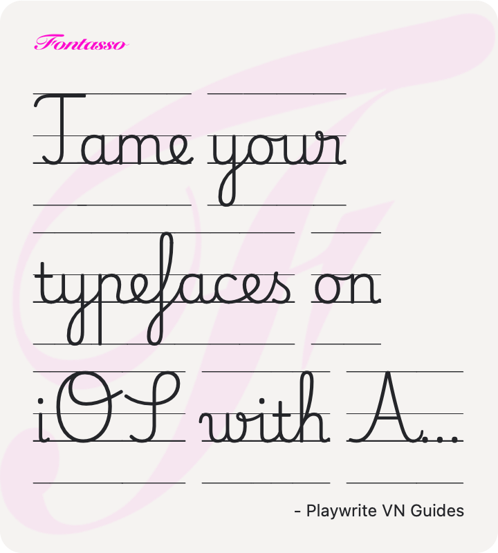 Playwrite VN Guides specimen