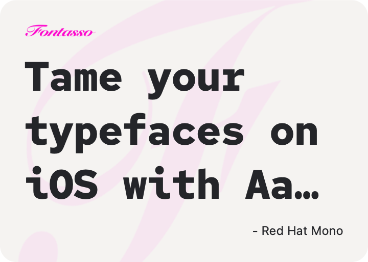 Red Hat Mono specimen