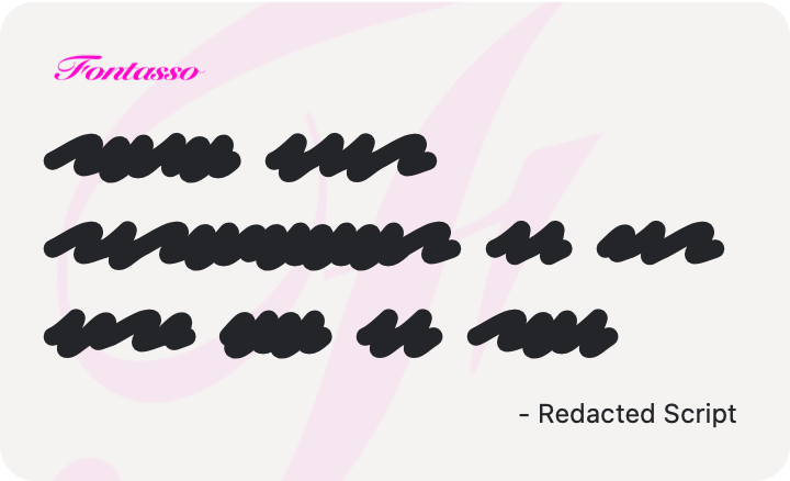 Redacted Script specimen
