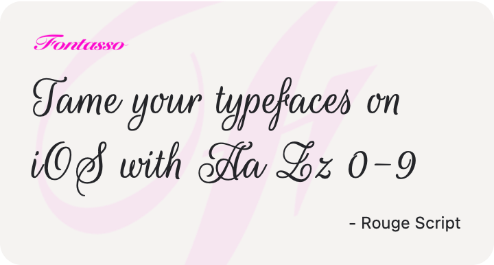 Rouge Script specimen