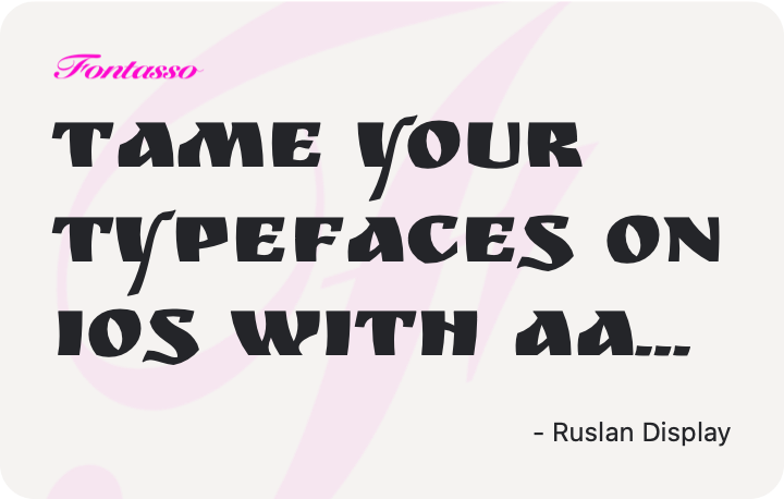 Ruslan Display specimen