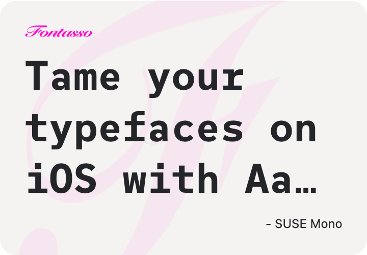 SUSE Mono specimen