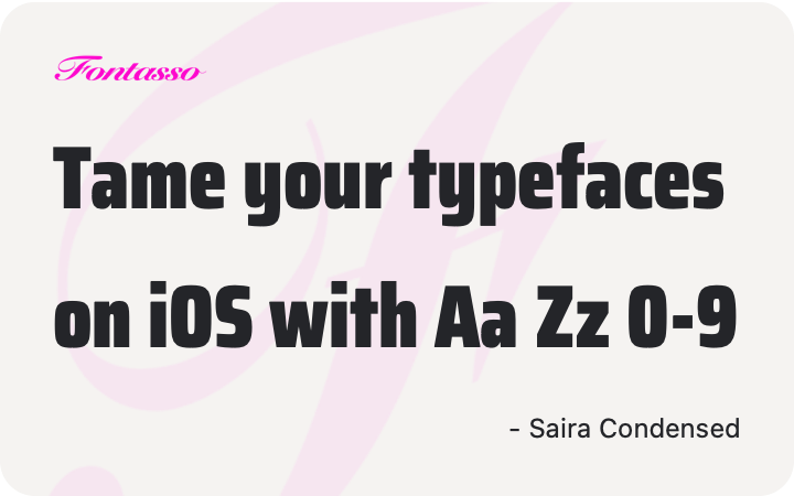 Saira Condensed specimen
