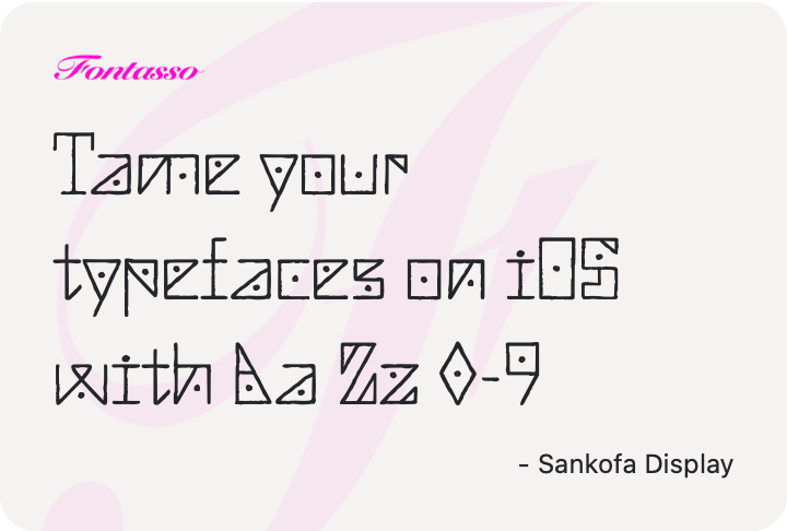 Sankofa Display specimen