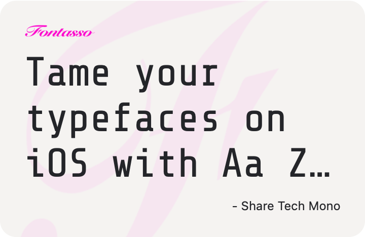 Share Tech Mono specimen