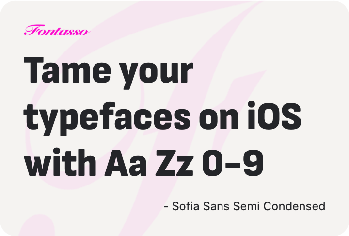 Sofia Sans Semi Condensed specimen