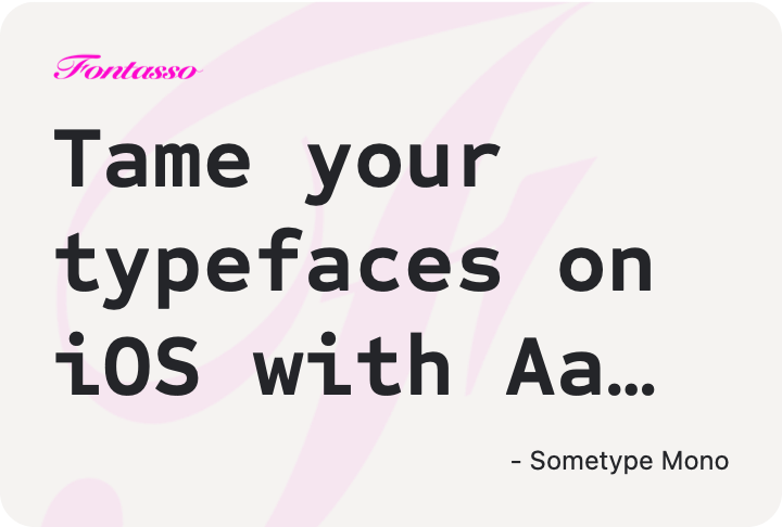 Sometype Mono specimen