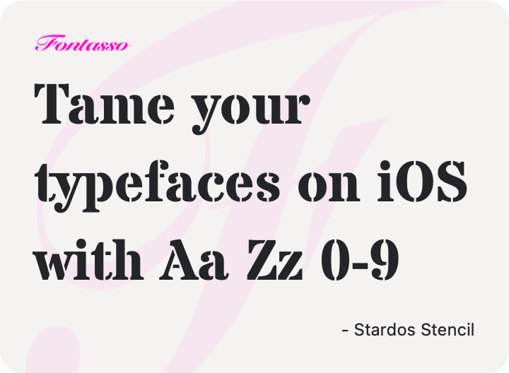 Stardos Stencil specimen