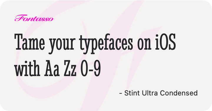 Stint Ultra Condensed specimen