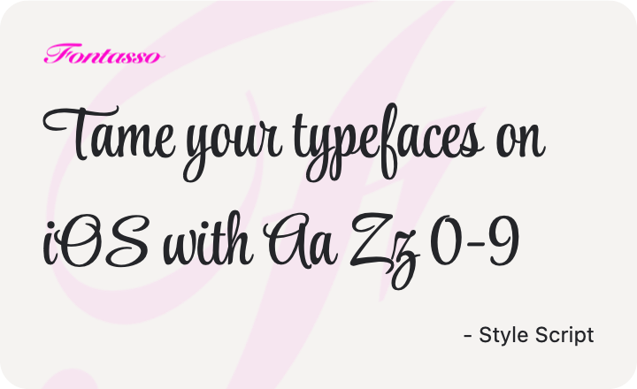 Style Script specimen