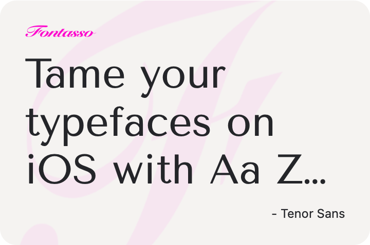 Tenor Sans specimen