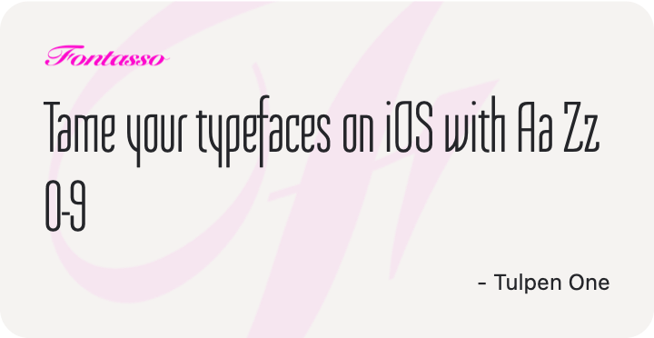 Tulpen One specimen