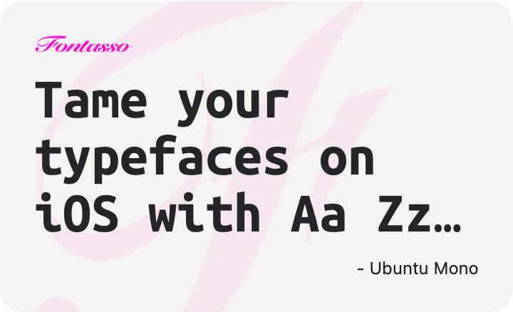 Ubuntu Mono specimen