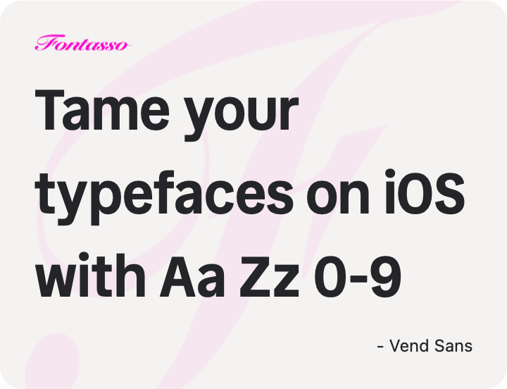 Vend Sans specimen