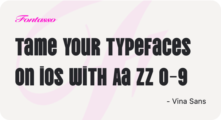 Vina Sans specimen