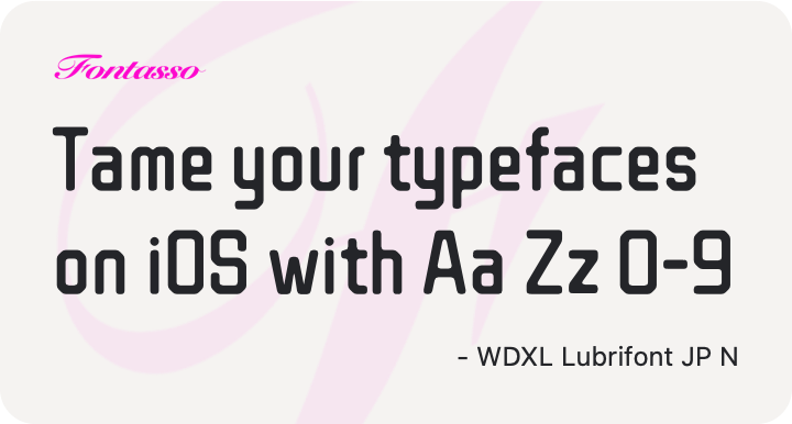 WDXL Lubrifont JP N specimen