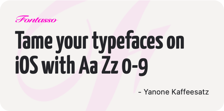 Yanone Kaffeesatz specimen