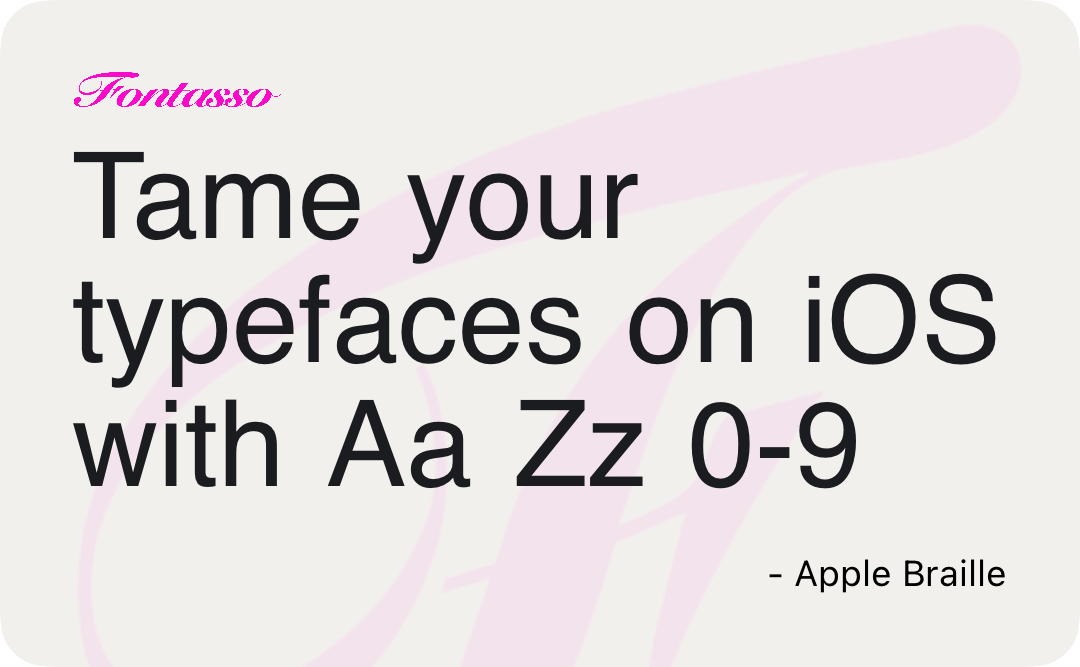 Apple Braille specimen