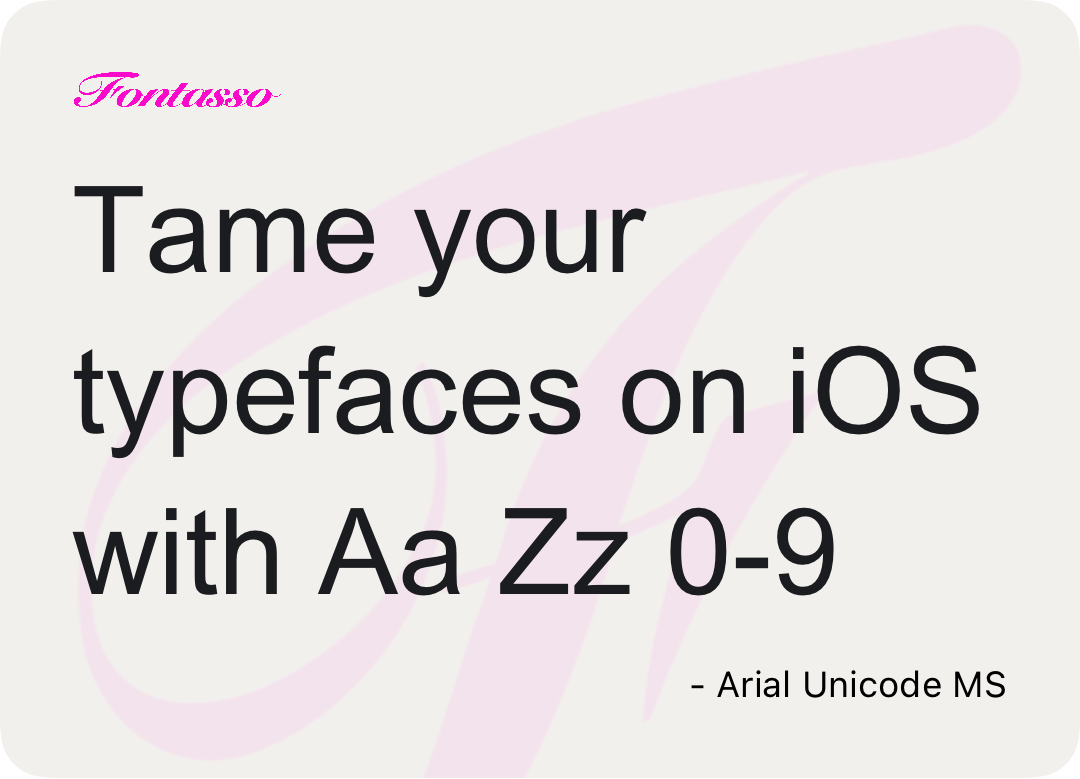 Arial Unicode MS specimen