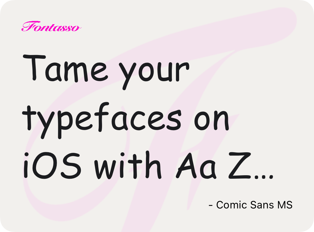 Comic Sans MS specimen