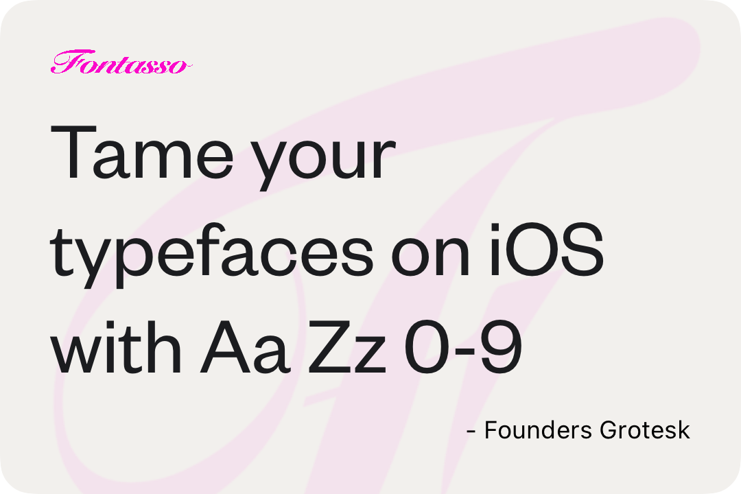 Founders Grotesk specimen
