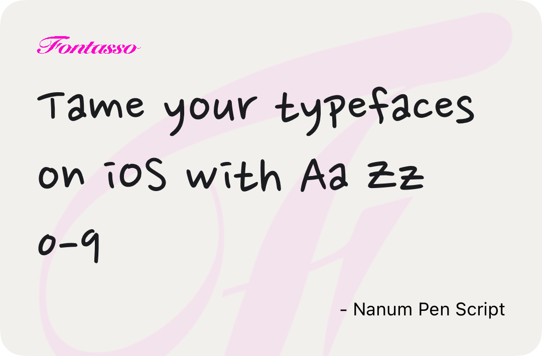 Nanum Pen Script specimen