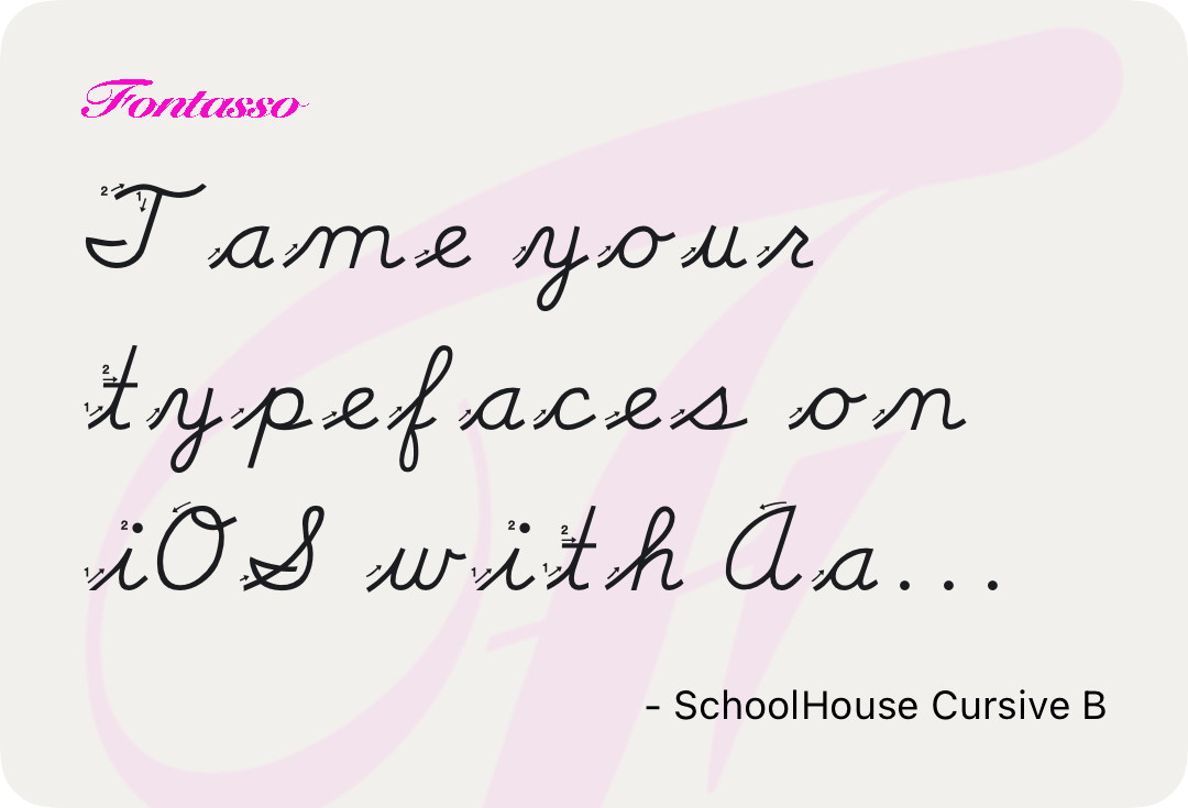 SchoolHouse Cursive B specimen