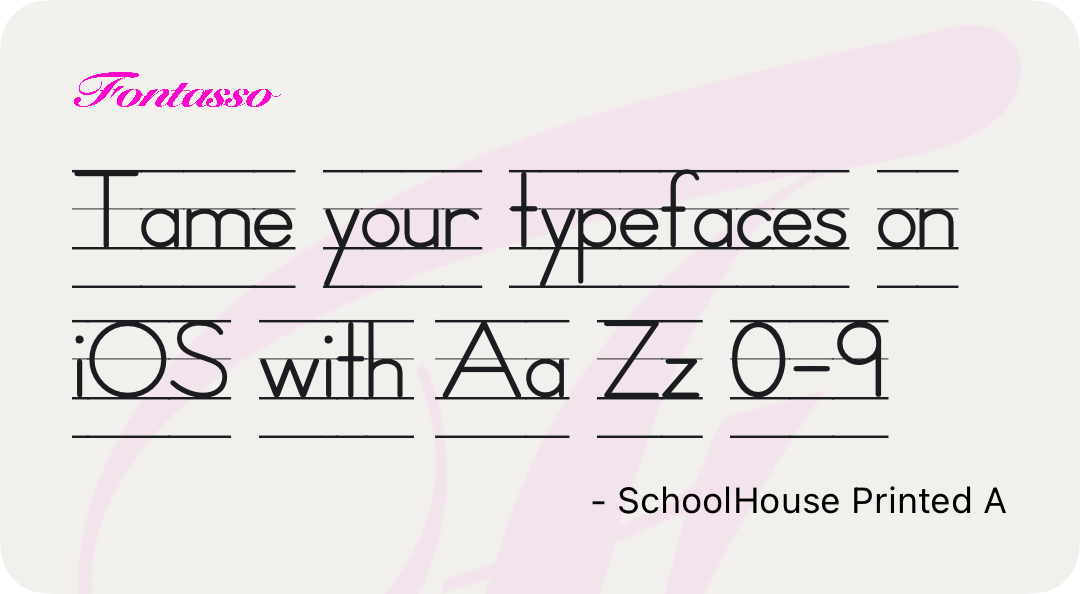 SchoolHouse Printed A specimen