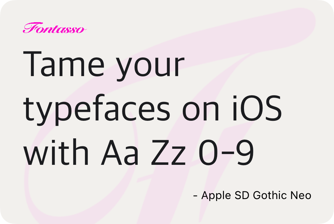 Apple SD Gothic Neo specimen