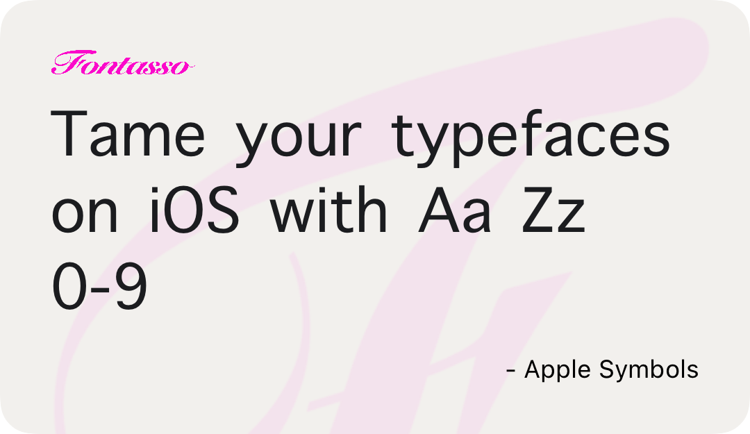 Apple Symbols specimen