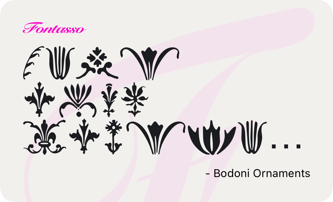 Bodoni Ornaments specimen