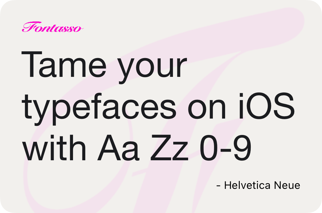 Helvetica Neue specimen